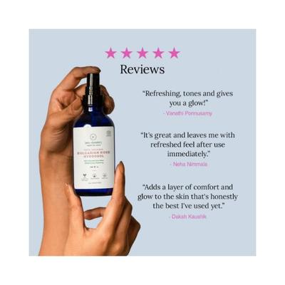 Juicy Chemistry 100% Organic Bulgarian Rose Water Toning Mist For Normal To Oily Skin Type 110ml - Face Mists