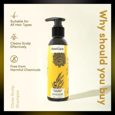 Bold Care Ketoconazole and Zinc Pyrithione Anti Dandruff Shampoo - For Men 200 ml - Shampoos