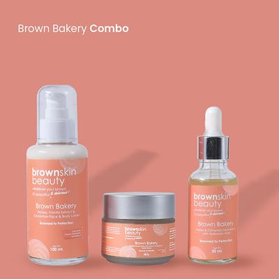 BrownSkin Beauty Brown Bakery Face Serum, Face scrub and Face Body Lotion Combo 2's - Face Scrubs
