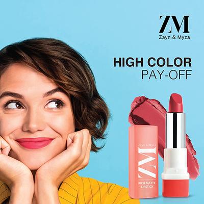 ZM Zayn & Myza Rich Matte Lipstick - Friyay 4.2 gm - Lipsticks