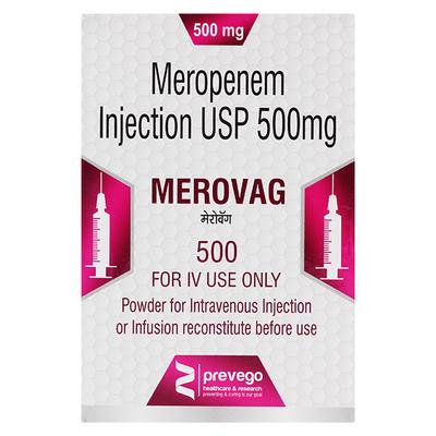 MEROVAG 500 Injection 1's - Bacterial Infections-OBL