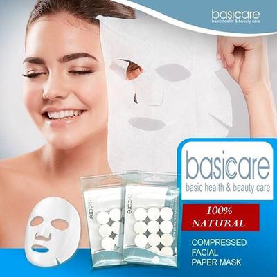 Basicare Compressed Facial Paper Mask 12's - Face Mask