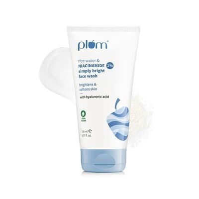 Plum 2% Niacinamide Face Wash With Rice Water For Bright, Soft Skin Gentle,Non-drying formula 150 ml - Face Wash & Cleansers