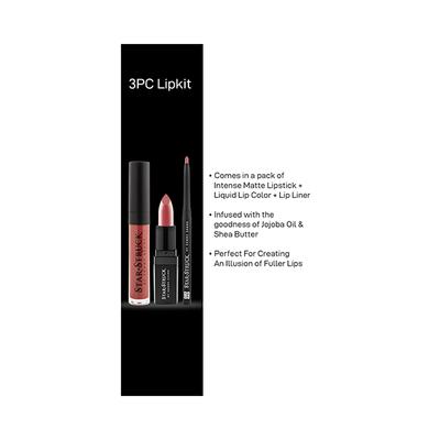 Star Struck by Sunny Leone Caramello Lip Kit Lipstick and Lip Gloss and Lip Liner 3's - Lipsticks