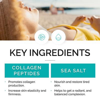 Vitamins And Sea Beauty Sea Salt And Collagen Peptides Serum, Smoothing Face Serum 60 ml - Face Serum