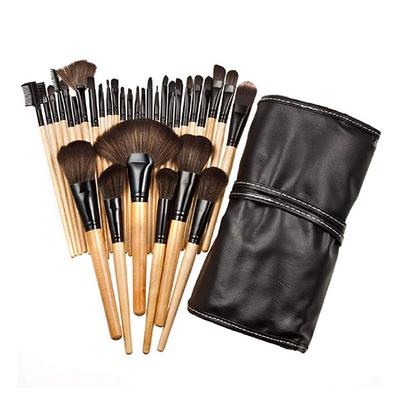 Bronson Professional Makeup Brush With Faux Leather 32's - Face Brush