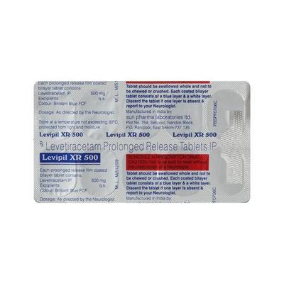 Levipil XR 500mg Tablet 10'S - Epilepsy/Convulsion-Ant