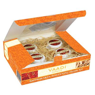 Saffron Skin-Whitening Facial Kit With Sandalwood Extract 70 gm - Facial Kits