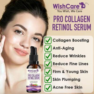 WishCare Pro Collagen Retinol Serum - For Anti-Aging Skin Firming & Plumping Skin 30 ml - Face Serum