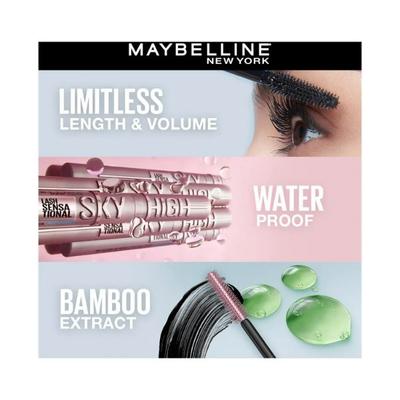 Maybelline New York Lash Sensational Sky High Waterproof Mascara 802 Very Black 6 ml - Mascaras