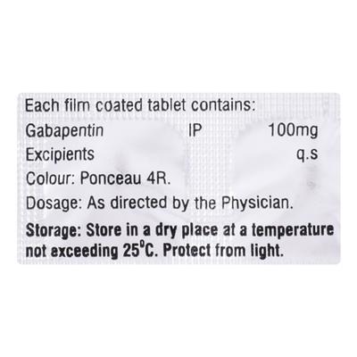 Gabawell 100mg Tablet 10'S - Neuropathic Pain-Dru