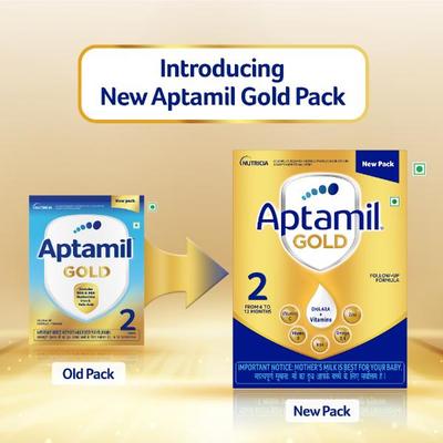 Aptamil Gold Infant Formula Stage 2 Powder (6 - 12 Months) 400 gm - Baby And Infant Supplements