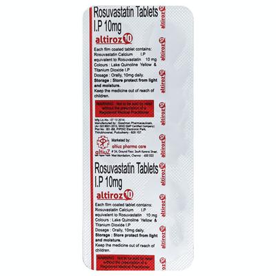 ALTIROZ 10 Tablet 10's - High Cholesterol-Dys