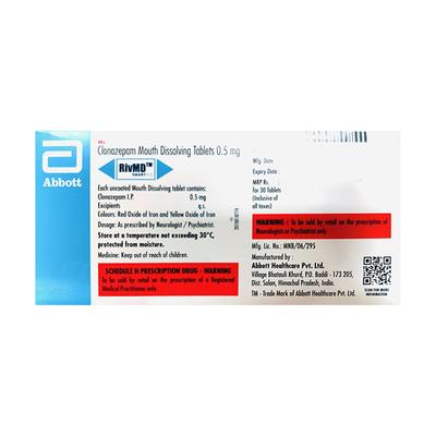 RIVMD Smart 0.5 Orange Flavor No added Sugar Tablet 30's - Anxiety-Anx