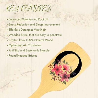 Allure Personalised Paddle Hair Brush Letter O 1's - Hair Brushes