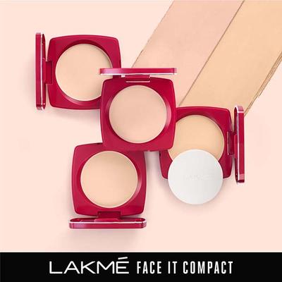 Lakme Forever Matte Compact, Smooth Finish, Lasts for 12 Hrs, Even Toned Look, Pearl, 9 gm - Compact Powder