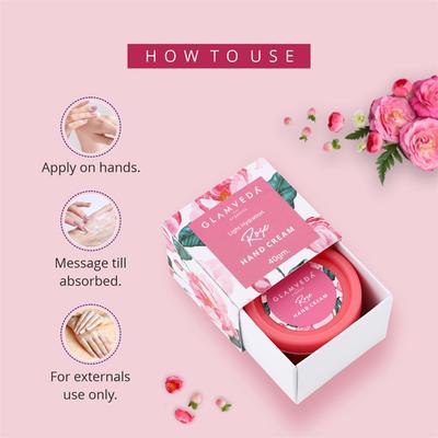 Glamveda Light Hydration Rose Hand Cream 40 gm - Lotions & Creams