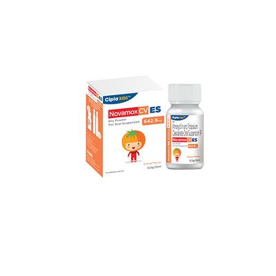 NOVAMOX CV ES ORANGE FLAVOUR 642.9mg Oral Suspension 50ml - Bacterial Infections-Pen