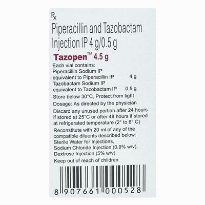 Tazopen 4.5gm Injection 1's - Bacterial Infections-Pen