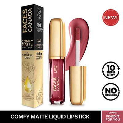 Faces Canada Comfy Matte Lip Color - Fixed It for You 11 CC5770,Long Stay with Natural Oils 3ml - Lipsticks