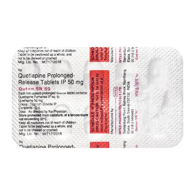 Qutan SR 50mg Tablet 10'S - Schizophrenia-Aps