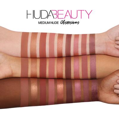 Huda Beauty Nude Obsessions Eyeshadow Palette (9X1.1G) Medium Nude 9.9 gm - Eye Shadow Palettes