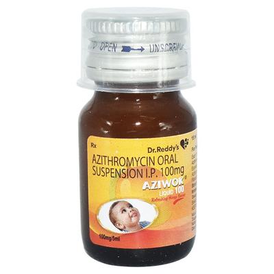 Aziwok 100 Refreshing Mango Flavour Liquid 15ml - Bacterial Infections-Mac