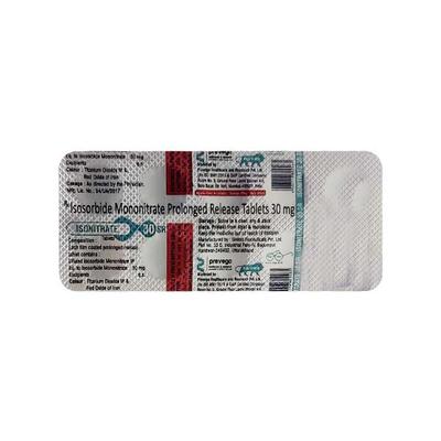 ISONITRATE 30 SR Tablet 10's - Angina
