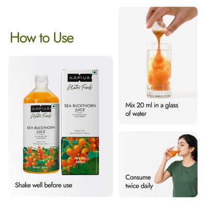Kapiva Sea Buckthorn Juice 500 ml - Personal Care (Ayush)