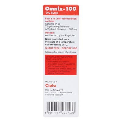 Omnix 100mg Dry Syrup 30ml - Bacterial Infections-Cep