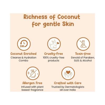 Mother Sparsh Coco Rich Baby Wash With Coconut Oil, Milk Protein & Shea Butter 200 ml - Baby Body Wash