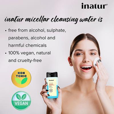Inatur Micellar Cleansing Water - Jojoba Oil 100 ml - Face Wash & Cleansers
