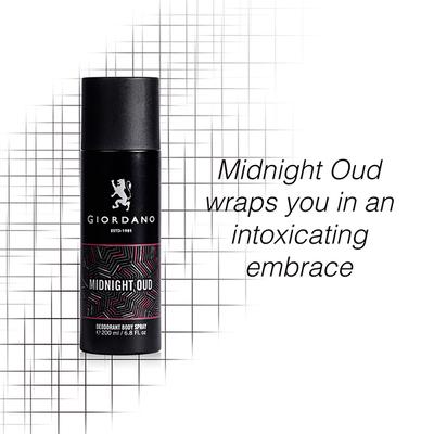 Giordano Midnight Oud Deodorant Spray 200 ml - Men Deodorants/Roll-Ons