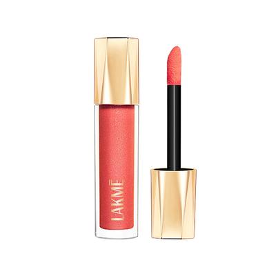 Lakme Glitterati Lip Glaze 202 Peach Punch 5 ml - Lip Glosses