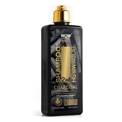 WOW Skin Science Charcoal 2-in-1 Shampoo + Body Wash 250 ml - Soaps