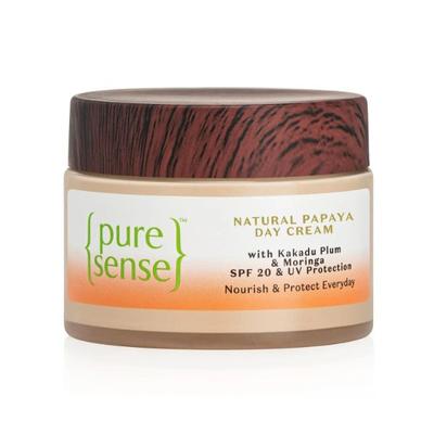 PureSense Natural Papaya Day Cream with Kakadu Plum & Moringa with SPF 20 & UV protection Face Moisturizer 60 ml - Day Cream
