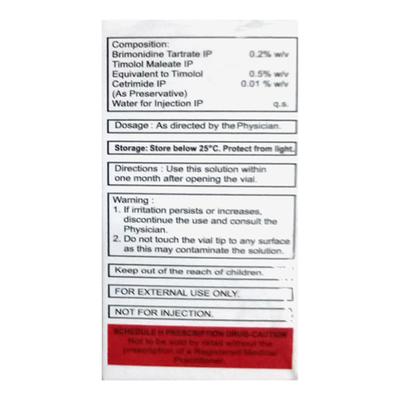 BIDIN T BAK FREE Eye Drops 5ml - Glaucoma-Ant