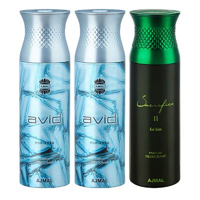 Ajmal Avid Avid Sacrifice II Deodorant Spray (Pack of 3) 200 ml - Perfumes (Edt/Edp)