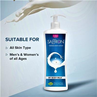 VI-John Saffron My Body Milk Fairnes Body Lotion for Men & Women 400 ml - Lotions & Creams