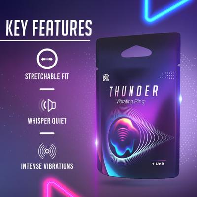Manforce Epic Thunder Vibrating Ring 1's - Massagers And Vibrators