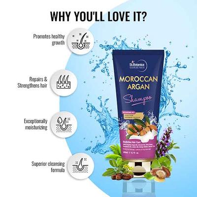St.Botanica Moroccan Argan Hair Shampoo With Organic Argan Oil 200 ml - Shampoos
