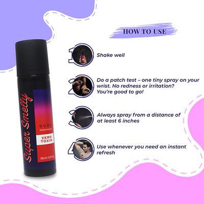 Super Smelly Oudh Perfume Long Lasting Deodorant Spray with Premium Fragrance 150 ml - Deodorants/Roll-Ons