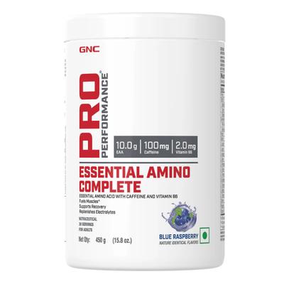 GNC Pro Performance Essential Amino Complete Powder - Blue Raspberry 450 gm - Amino Acids