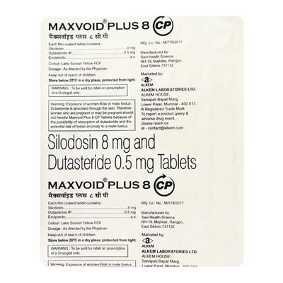 MAXVOID PLUS 8 CP Tablet 30's - Bladder And Prostate Disorders-Dru