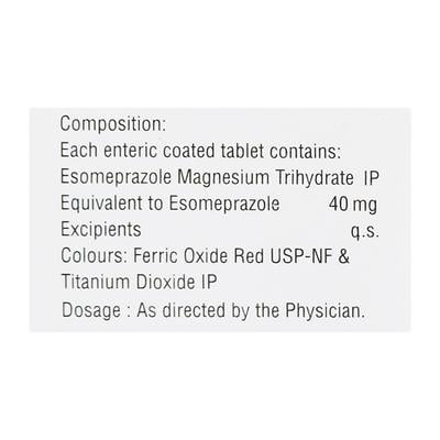ESOMEFOL 40mg Tablet 10's - Ulcer/Reflux/Flatulence-Aaa