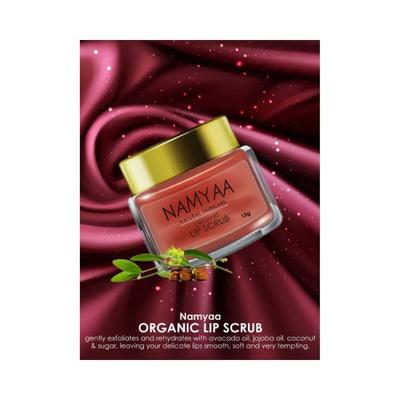 Namyaa Organic Lip Scrub, Coconut, Glycerin and Other Natural Ingredients, Softens Smooth Exfoliates Lips 15 gm - Lip Scrubs