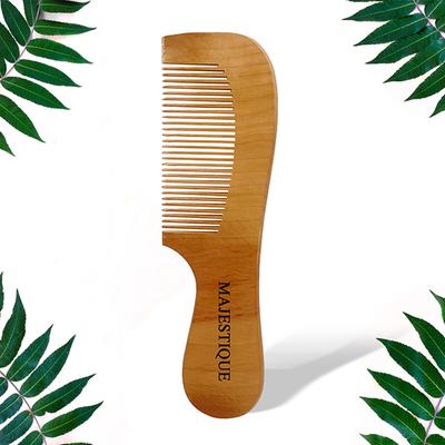Majestique Wooden Hair Comb With Handle, Anti-Static and No Snag for Men and Women 1's - Hair Dryers