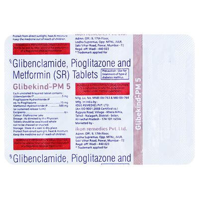 GLIBEKIND PM 5 Tablet 10's - Diabetes-Ant
