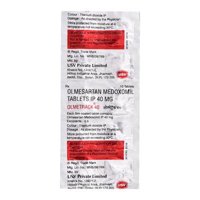 Olmetrack 40mg Tablet 10'S - Hypertension-Ang