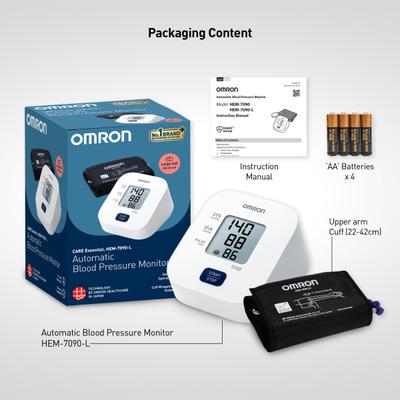 Omron Fully Automatic Upper Arm Blood Pressure Monitor (HEM-7090-LIN) 1's - Blood Pressure Monitor Device